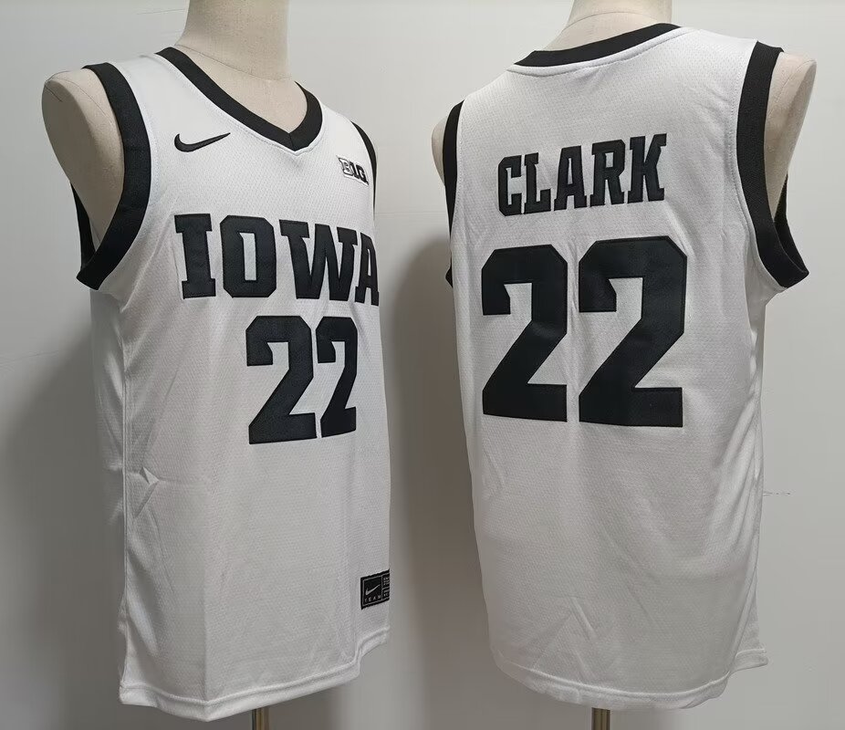 2024 NCAA Men Iowa Hawkeyes 22 Caitlin Clark white style 2 nike jerseys